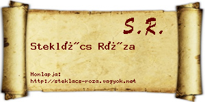 Steklács Róza névjegykártya