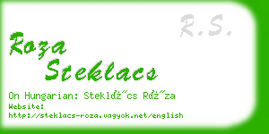 roza steklacs business card